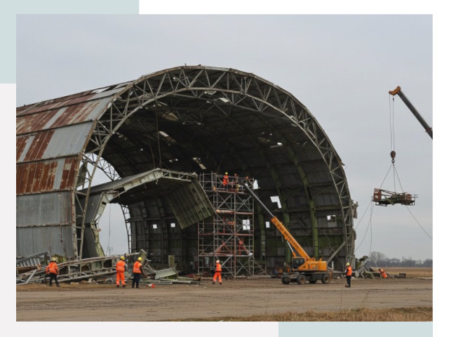Демонтаж ангаров в Балашихе
